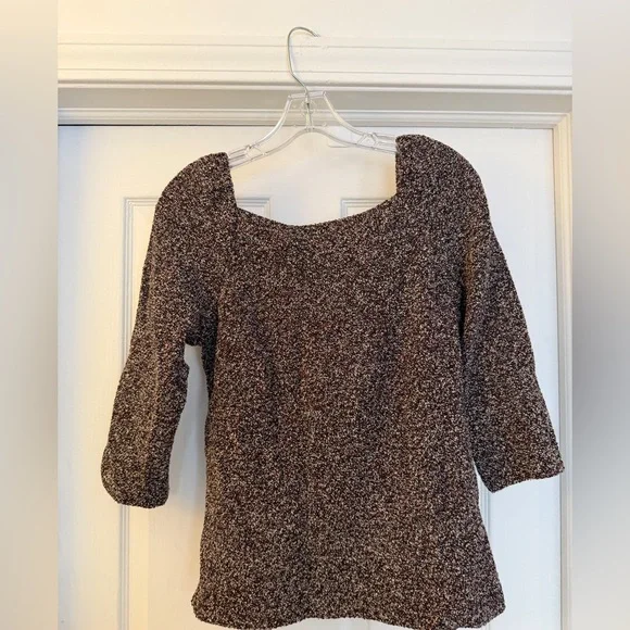 Ann Taylor Black and Red Textured Top - Picture 3 of 4